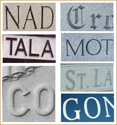 Cemetery Lettering