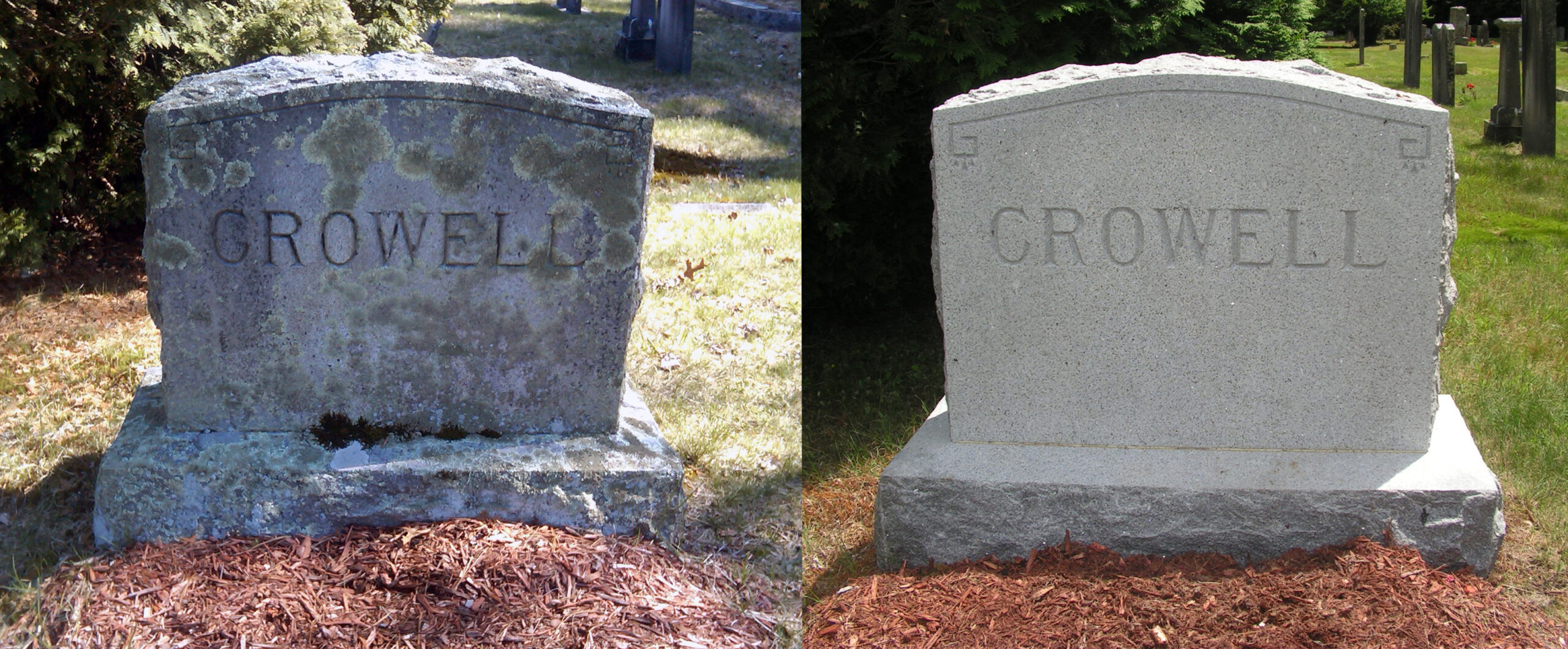 Memorial Cleaning - Before and After